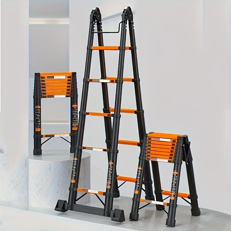 Telescoping Ladder Heavy-Duty with Shelf