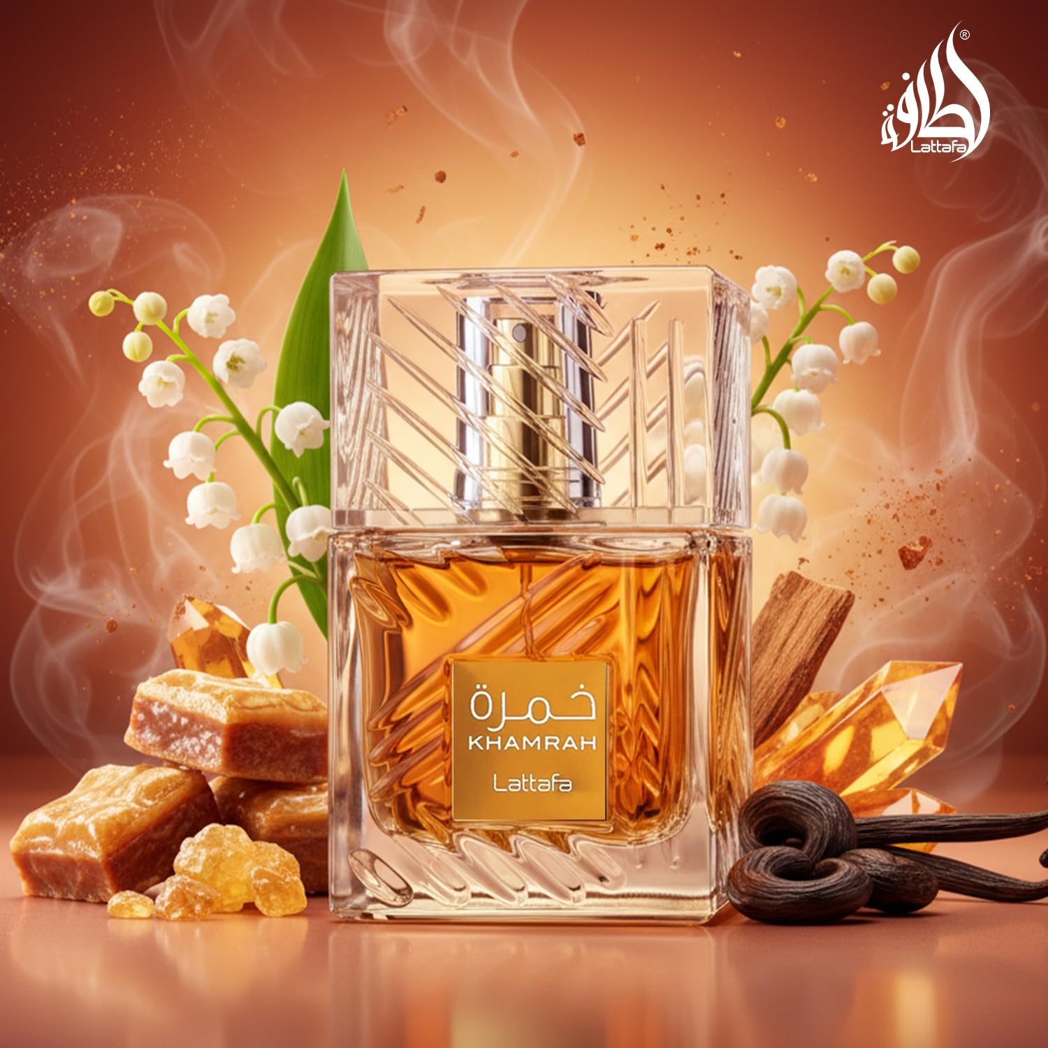 Lattafa Khamrah - Vanilla, Warm Spicy, Amber, Cinnamon - Eau de Parfum Long-Lasting Fragrance for Unisex, 3.40 Ounce / 100 ml | Unisex, Long-Lasting Fragrance, 3.40 Ounce / 100 Unisex, Long-Lasting Fragrance, 3.40 Ounce / 100 ml